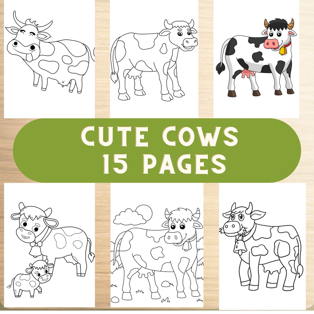 Coloring Cow Pages, Animasl Coloring Pages, Cute Animals Design ...