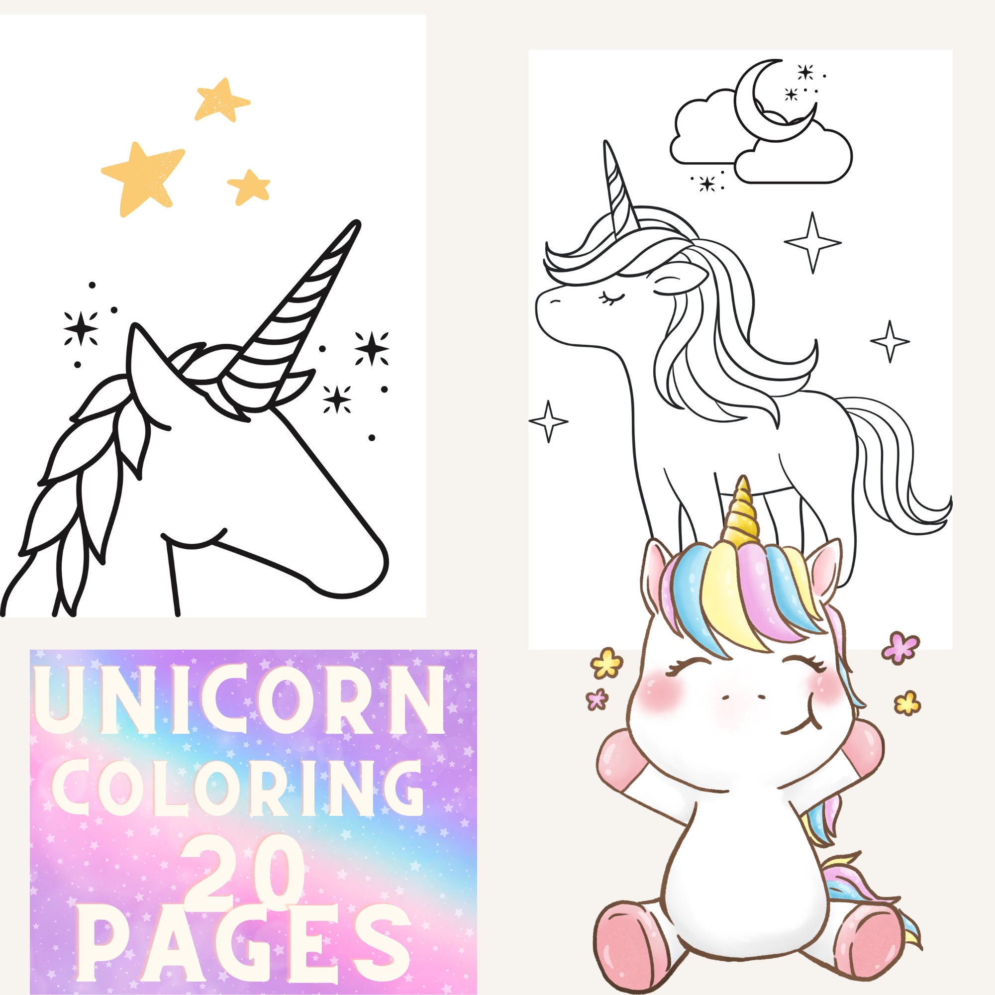 Magic Unicorn, Unicorn Coloring Pages, Magical Coloring, Simple Unicorn ...