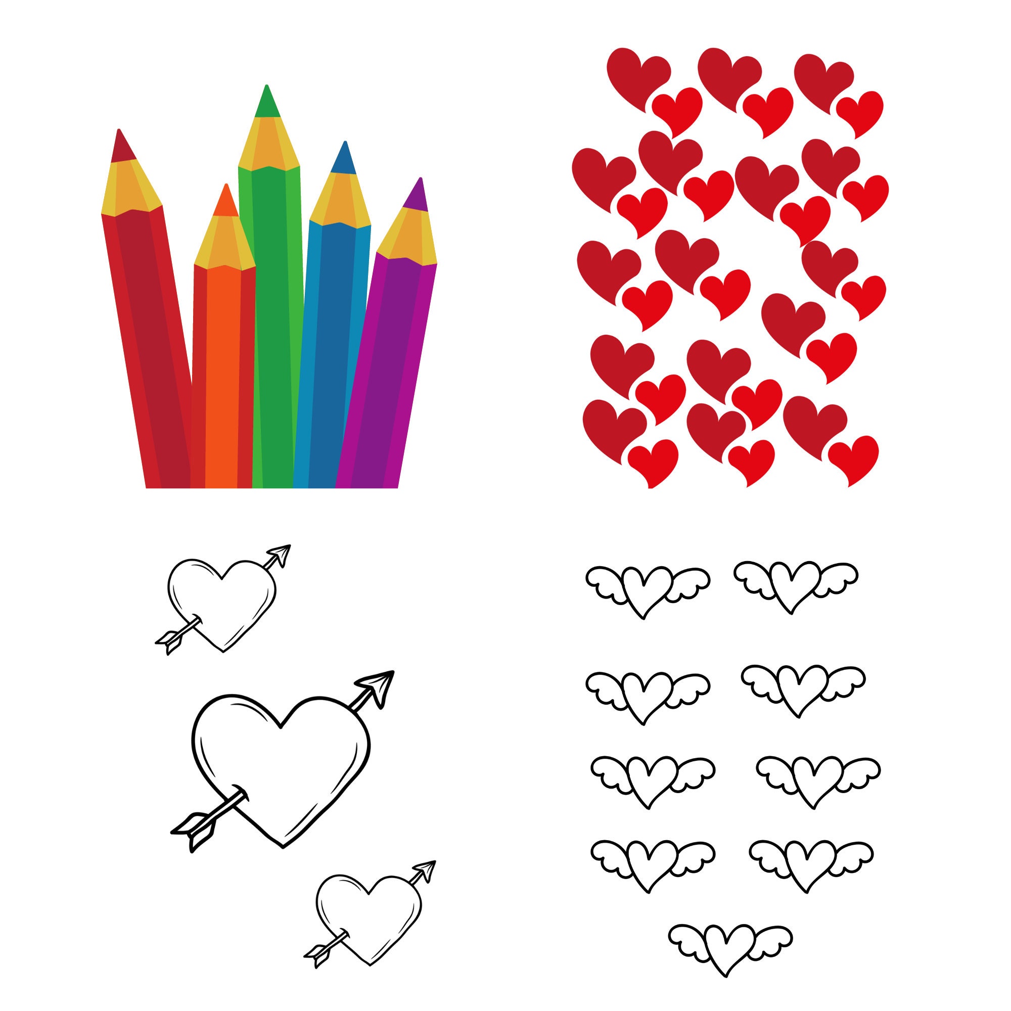 Hearts Coloring Pages, Heart, Valentine's Day Drawings, Coloring Pages