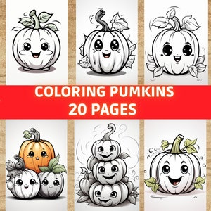 Pumkins, Coloring, Book, Halloween, Pages,Kids, Printable, Children
