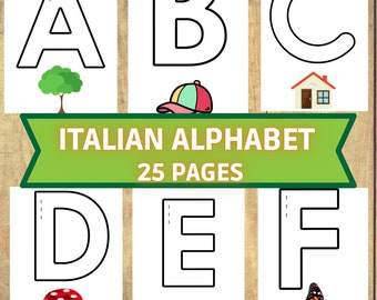 Italian alphabet coloring pages, activity preschool coloring, printable pages kids, preschool coloring pages, letters coloring