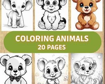 Dibujos para colorear de animales, libro para colorear de animales, manitas, colorear de animales, colorear de animales lindos