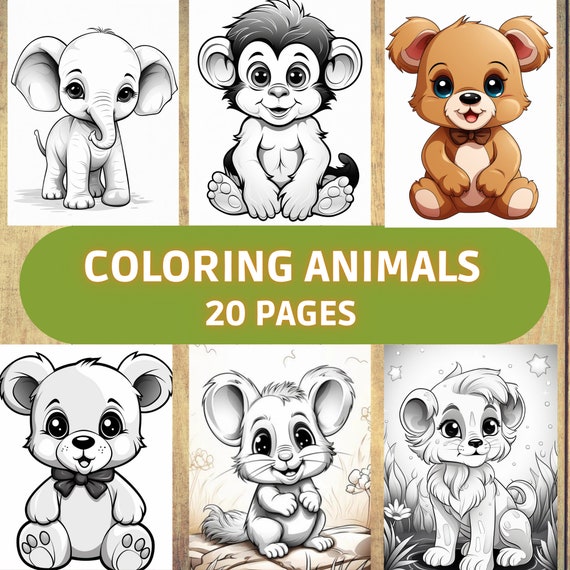 Animals coloring pages, animals coloring book, little hands, animals coloring, cute animals coloring