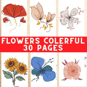 Colorful flower illustrations, vibrant floral art, hand-painted flowers, watercolor botanical art, digital flower prints, art floral designs