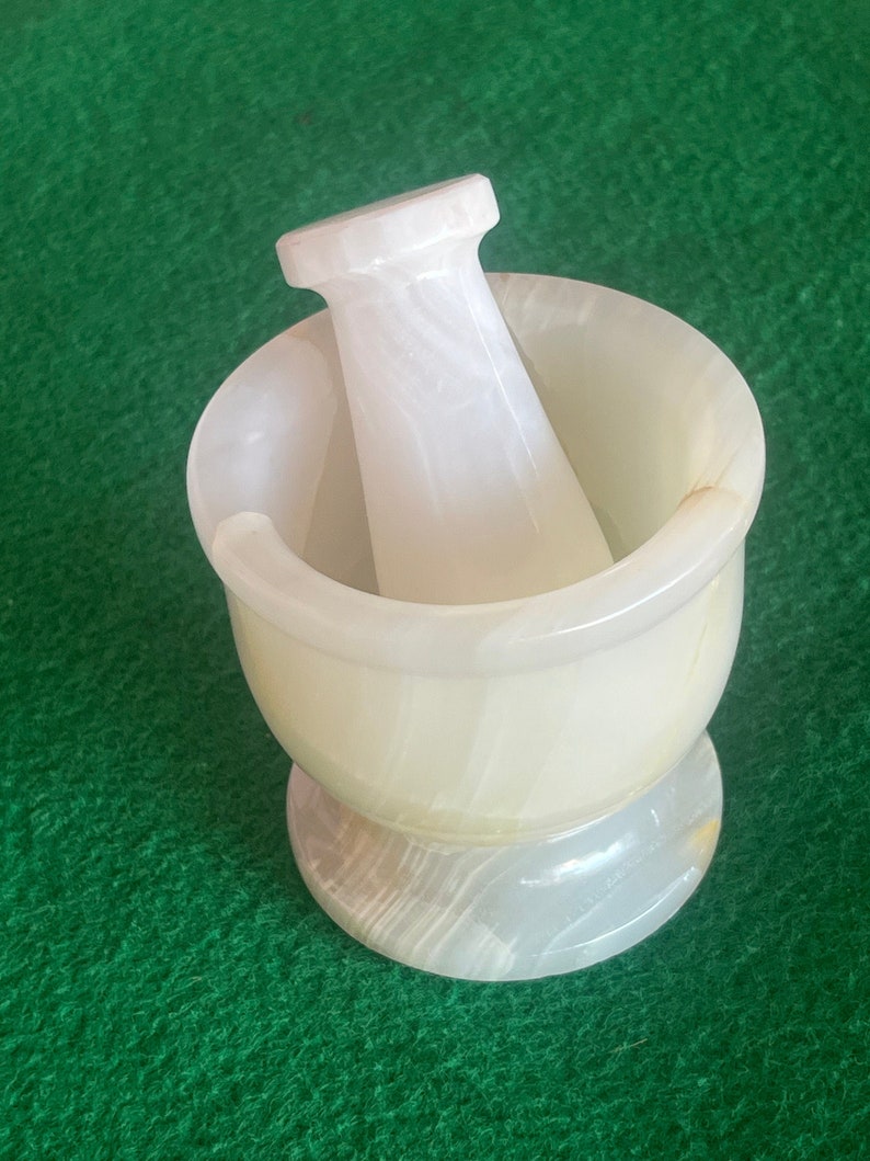 Onyx Mortar and Pestle Various Sizes, Sardonyx Molcajete, Herb Grinder, Handmade, Housewarming
