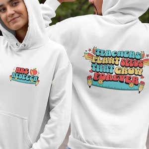 Custom Teacher Shirt, Personalized Teacher Shirt, Retro Teacher Custom Teacher Hoodie, New Teacher Appreciation, Teacher Gift For Teacher