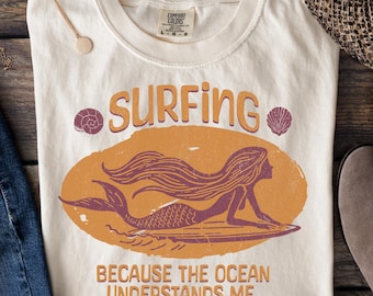 Comfort Colors Surfing Shirt, Coastal Beachy Shirt, Retro Surfing Tee, Beach Pump Cover Shirt, Vintage Beach Shirt, Ocean Lover Gift For Her