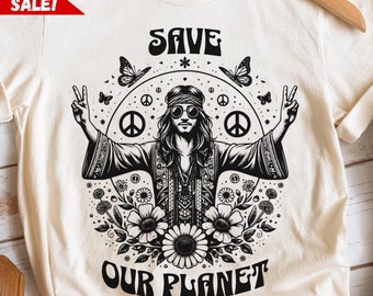 Save Our Planet Shirt, Earth Day Awareness Shirt, Environmental Climate Change Shirt, Earth Lover Nature Shirt, Retro Earth Day Gift For Her