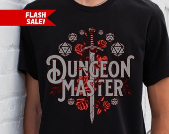 Dungeon Master Shirt, Vintage DnD Gaming T-Shirt, Dragons Graphic Tee, Fantasy TTRPG Shirt, Dungeons and Dragons Gift For Him Cool D&D Gift