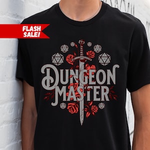 Dungeon Master Shirt, Vintage DnD Gaming T-Shirt, Dragons Graphic Tee, Fantasy TTRPG Shirt, Dungeons and Dragons Gift For Him Cool D&D Gift