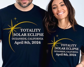 Personalized Solar Eclipse Shirt, 2024 Solar Eclipse Shirt, Custom Solar Eclipse Shirt, Total Solar Eclipse April 8th Tshirt, Eclipse Tshirt