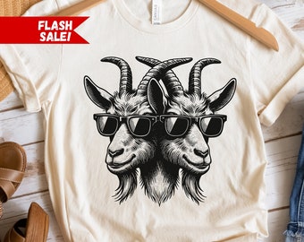 Two Headed Goat Shirt, Weird Oddities, Unusual Graphic Tee, Cryptid Shirt Dark Cottagecore Weirdcore Abstract Art Goth Clothing Gift For Her