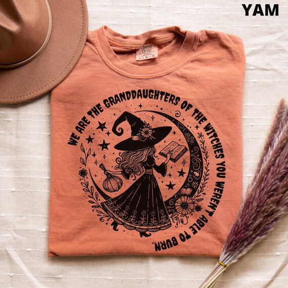 Maglietta Halloween Donna Vintage Con Streghe: Girocollo In Misto Morbido, Taglie S-2XL, Regalo Autunno