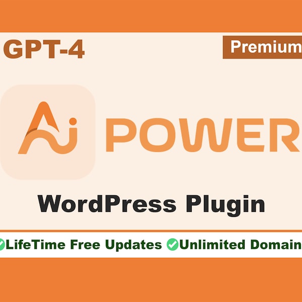 Plugin WordPress GPT AI Power Pro + Mises à jour à vie