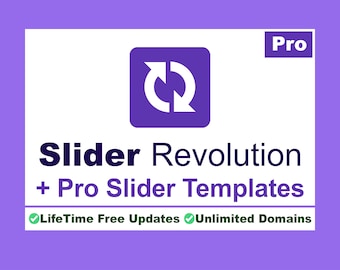 Slider Revolution WordPress Plugin en Slider Templates Pro - Levenslange gratis updates
