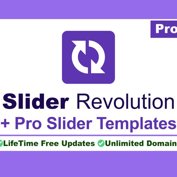 Slider Revolution WordPress Plugin und Slider Templates Pro - Lebenslange kostenlose Updates