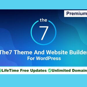 The7 Theme And Website Builder per WordPress Aggiornamenti gratuiti a vita Utilizzabile in siti web illimitati