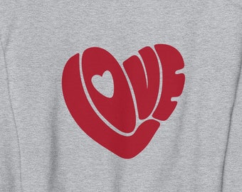 Love Graphic Sweatshirt, Womens Sweatshirts