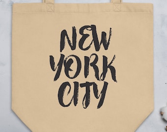 Canvas Tote, New York City, Gifts for Women, Organic Cotton Tote Bag, Cute Tote, Unique Gift for Her, NYC, Sustainable Grocery Tote Bag