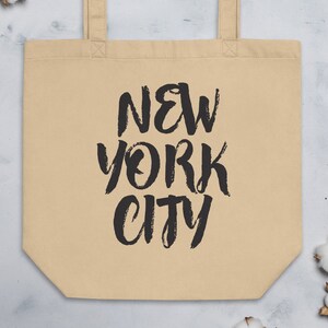 Canvas Tote, New York City, Geschenke für Frauen, Bio-Baumwolle Tragetasche, süße Tasche, einzigartiges Geschenk für sie, NYC, nachhaltige Einkaufstasche