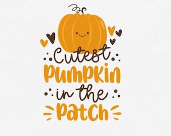 Cutest Pumpkin In the Patch TShirt, Fall Shirt for Baby, Halloween Shirt