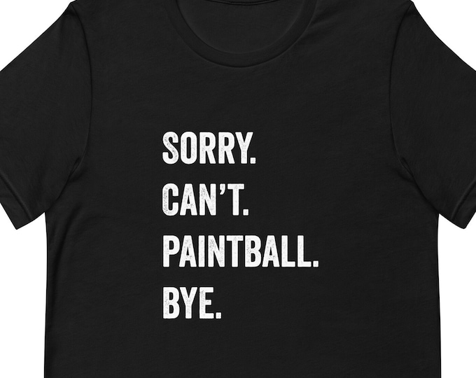 Paintball TShirt, Gift for Paintball Player