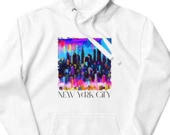NYC Streetwear Hoodie, New York City Skyline Graphic Tee