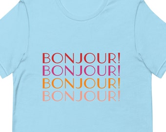 Bonjour TShirt, French Aesthetic TShirt, Cruise Shirt