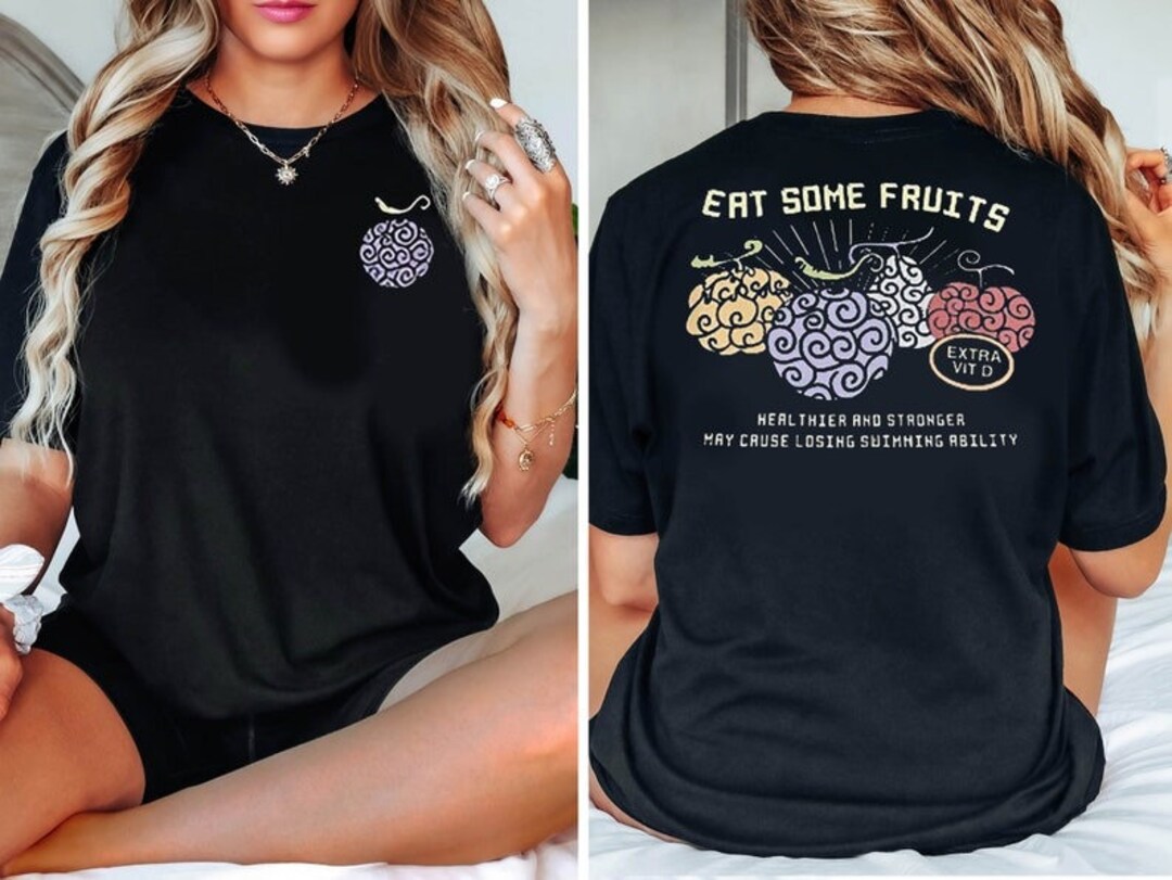 Devil Fruit Tshirt Anime One Piece Sweatshirt Hoodie Etsy