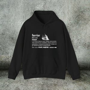 Hovslagare definition, Hoodie | Hovslagare hantverkare som skor hästar, rolig kvickhet gåva