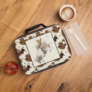 Bull Rider western lunchtas rodeo, cowboylunchbox, geïsoleerde tas terug naar school stierrijden, cowboyuitrusting voor kinderen, etenstas, buitenevenementen