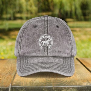 Horse Embroidered Cap, Horse Lover Work Hat, Adjustable Backstrap, Gift for Horse Lovers, Cap for Trainers, Riders or Farriers