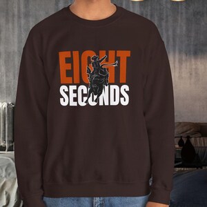 Sudadera con jinete de toros vaquero: es lo suficientemente fuerte como para montar toros, suéter de rodeo para hombres, amo a los caballos de rodeo. Regalo para amantes de los vaqueros o del rodeo