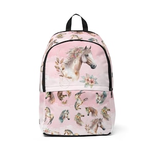Personalized Dream Horse Backpack, Fashionable Girls Ladies Bookbag, School College Pack, Pony Sachel, Cute Country Girl Horse Backpack
