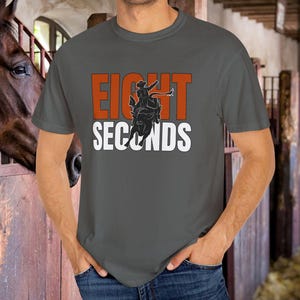 Camiseta de rodeo con jinete de toros y vaquero, colores cómodos: lo suficientemente resistente para montar toros, camiseta de rodeo para hombres, regalo de amante del rodeo para los amantes del rodeo