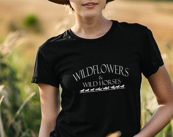 Original Country Wildflowers that go with Wild Horses, Crewneck Sweatshirt, Rodeo Nights and Country Music Concerts Sweater,Party Shirt Pink