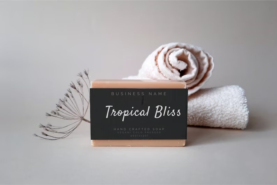 Buy Soap Bar Wrap Template, Printable Retro Soap Label Template Canva ...