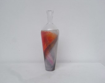 Kosta Boda Kjell Engmann Flasche Vase Twister 1999 Studioglas Schweden