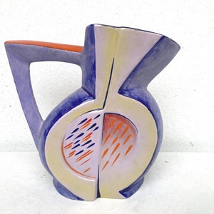 Morris Rushton Flesh Pots mycket sällsynt 80-talskanna Stoke-on-Trent Studio keramik