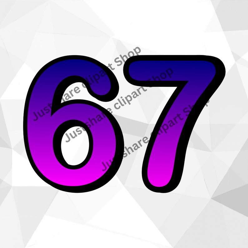 Purple Number Clipart Number SVG Number PNG Digital Number - Etsy