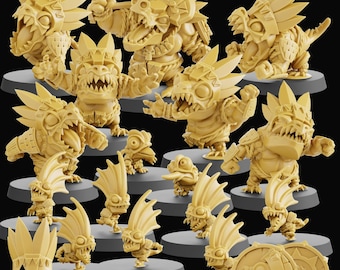 Realm of Paths Chibi Style Lizard Fantasy Football Team Reptile Punch