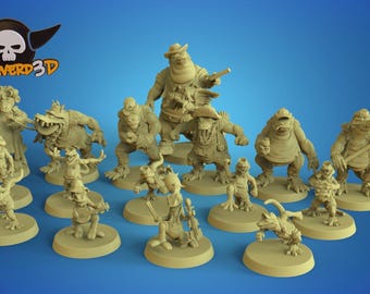 Calaverd3D Redneck Lizard Folk Fantasy Football Team