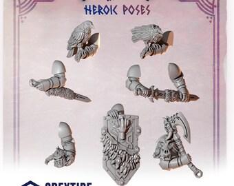 Greytide Studios Primal Hounds Hero Packs Bits Fantasy Sci-Fi
