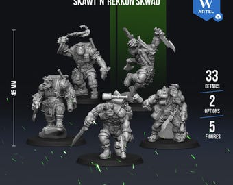 Artel W Skawt’n’Rekkon Skwad Fantasy Sci-Fi Space Orks