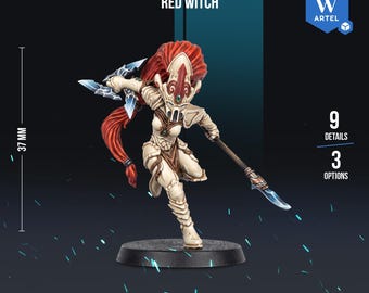 Artel W Red Witch of the Starborn Exiles Fantasy Sci-Fi Space Elves