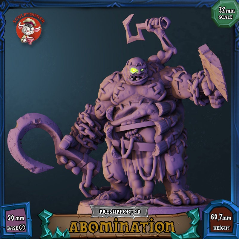 Sculptooner Warcraft Thematic Abomination Etsy