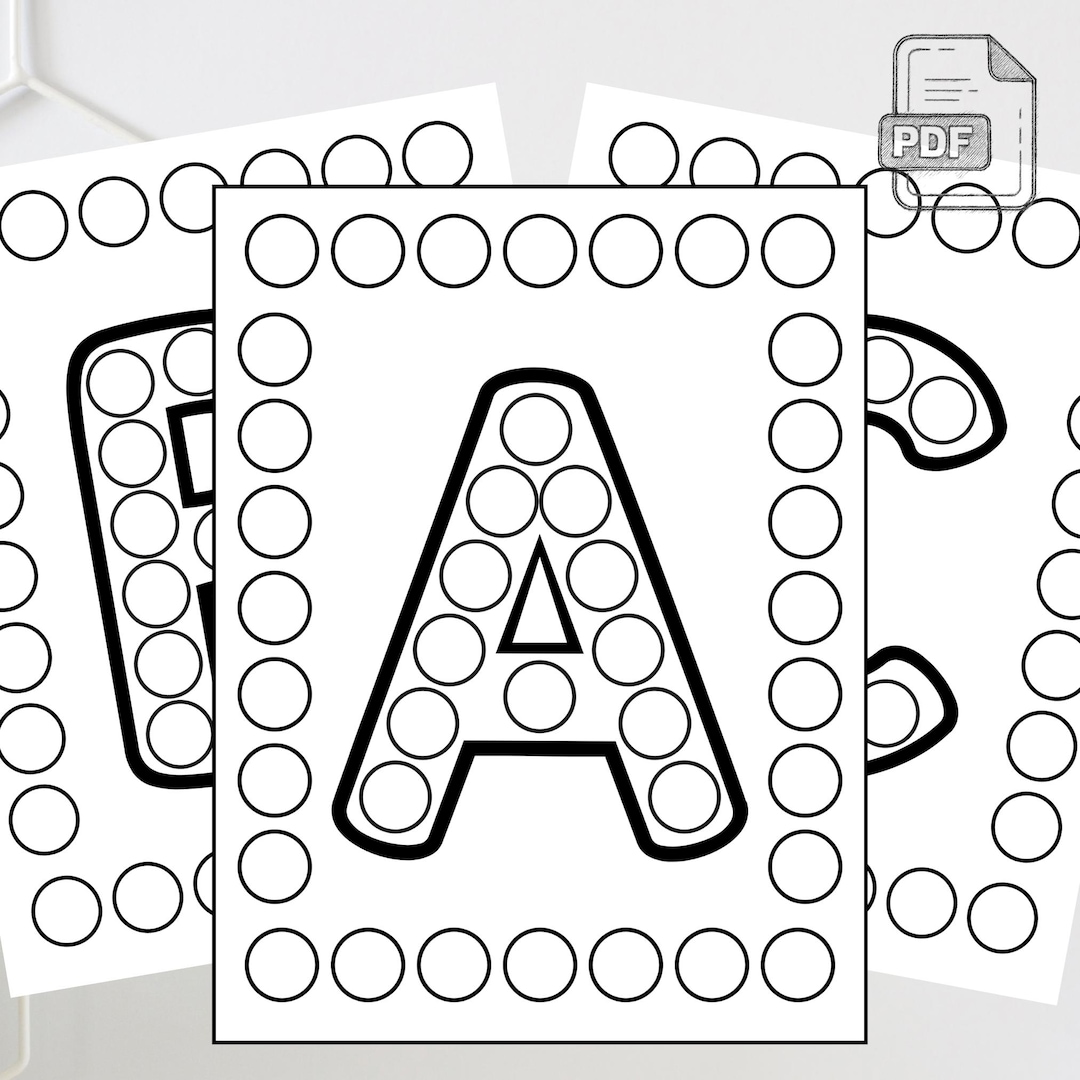 Preschool Letter Dot Markers, Alphabet Recognition Activity (PDF ...
