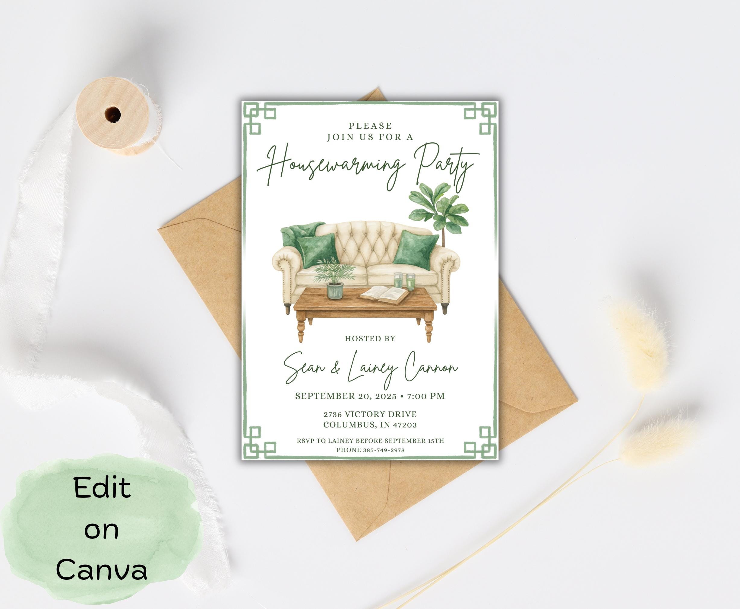 Printable Housewarming Invitation Template, Editable House Warming ...