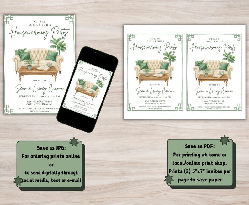 Printable Housewarming Invitation Template, Editable House Warming ...