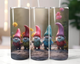 Playful Gnomes 2, Tumbler, LGBTQ Support, High Grade Stainless Steel, LGBTQ+ Support, Self-Expression, Protective Layer, Metal Straw